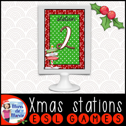 CHRISTMAS STATION SIGNS / AFFICHES ATELIERS NOEL