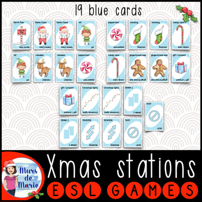 CHRISTMAS CARD GAME (INSPIRED BY UNO) TO PRINT YOURSELF
