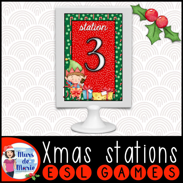 CHRISTMAS STATION SIGNS / AFFICHES ATELIERS NOEL