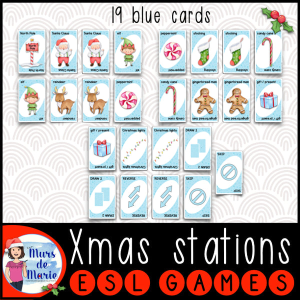 CHRISTMAS CARD GAME (INSPIRED BY UNO) TO PRINT YOURSELF