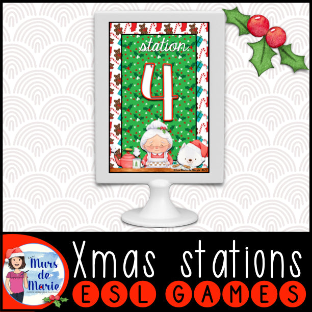 CHRISTMAS STATION SIGNS / AFFICHES ATELIERS NOEL