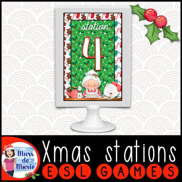 CHRISTMAS STATION SIGNS / AFFICHES ATELIERS NOEL