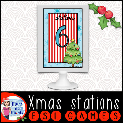CHRISTMAS STATION SIGNS / AFFICHES ATELIERS NOEL