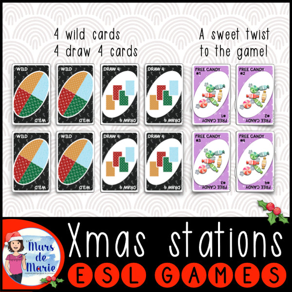 CHRISTMAS CARD GAME (INSPIRED BY UNO) TO PRINT YOURSELF