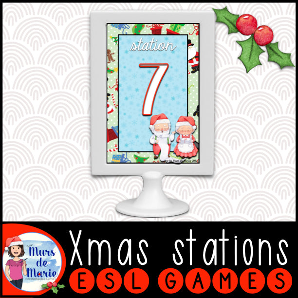 CHRISTMAS STATION SIGNS / AFFICHES ATELIERS NOEL