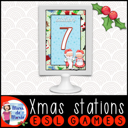 CHRISTMAS STATION SIGNS / AFFICHES ATELIERS NOEL