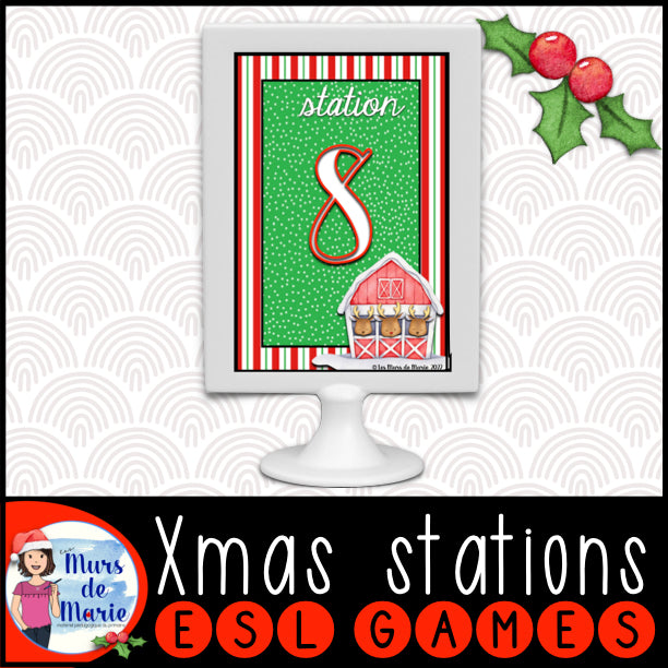 CHRISTMAS STATION SIGNS / AFFICHES ATELIERS NOEL