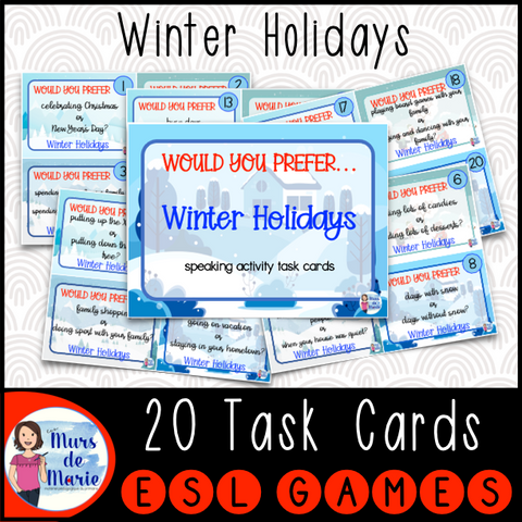 WOULD YOU PREFER... WINTER HOLIDAYS TASK CARDS