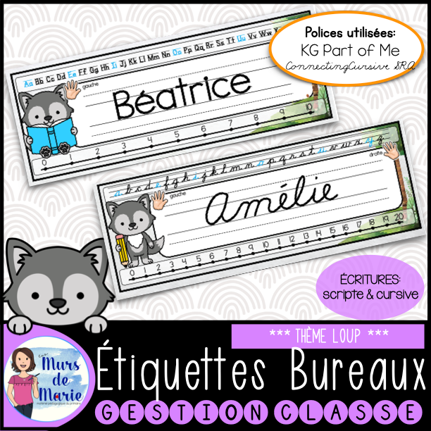 ÉTIQUETTES DE BUREAUX MODIFIABLES (22 MODÈLES)