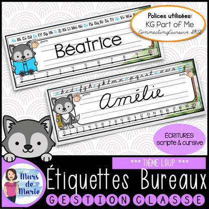 ÉTIQUETTES DE BUREAUX MODIFIABLES (22 MODÈLES)