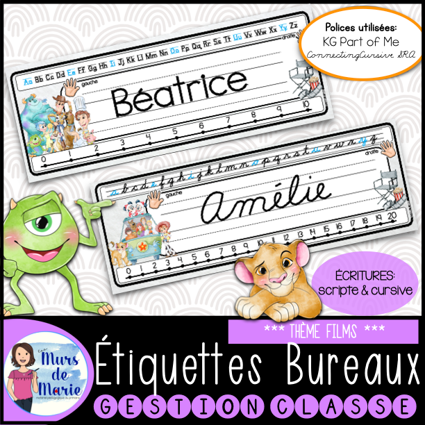 ÉTIQUETTES DE BUREAUX MODIFIABLES (22 MODÈLES)