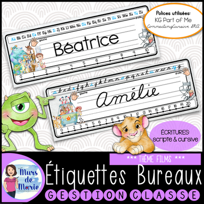 ÉTIQUETTES DE BUREAUX MODIFIABLES (22 MODÈLES)