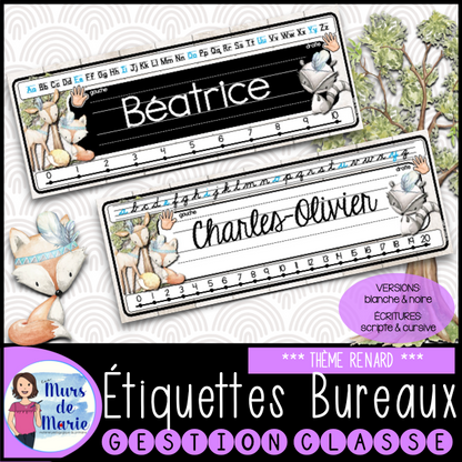 ÉTIQUETTES DE BUREAUX MODIFIABLES (22 MODÈLES)