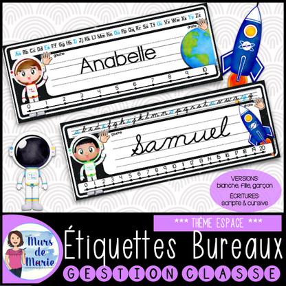 ÉTIQUETTES DE BUREAUX MODIFIABLES (22 MODÈLES)