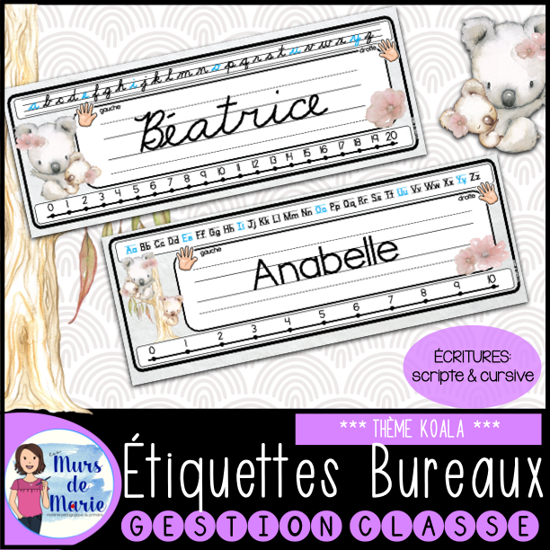 ÉTIQUETTES DE BUREAUX MODIFIABLES (22 MODÈLES)