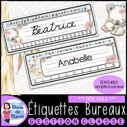 ÉTIQUETTES DE BUREAUX MODIFIABLES (22 MODÈLES)