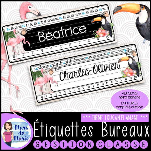 ÉTIQUETTES DE BUREAUX MODIFIABLES (22 MODÈLES)
