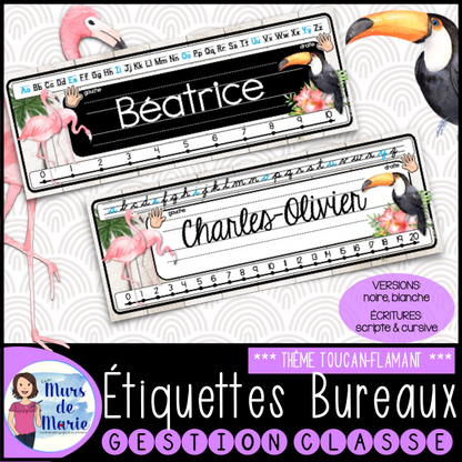 ÉTIQUETTES DE BUREAUX MODIFIABLES (22 MODÈLES)