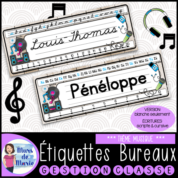 ÉTIQUETTES DE BUREAUX MODIFIABLES (22 MODÈLES)
