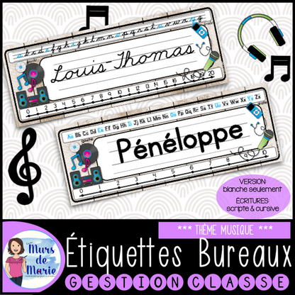 ÉTIQUETTES DE BUREAUX MODIFIABLES (22 MODÈLES)