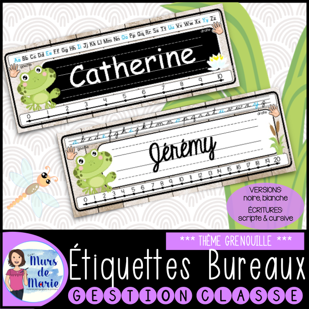 ÉTIQUETTES DE BUREAUX MODIFIABLES (22 MODÈLES)