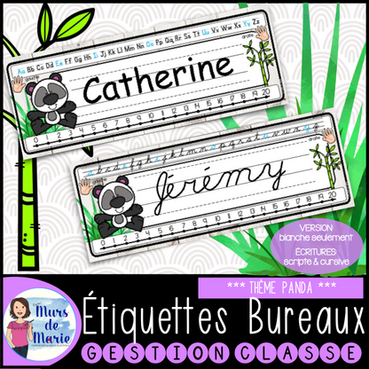 ÉTIQUETTES DE BUREAUX MODIFIABLES (22 MODÈLES)