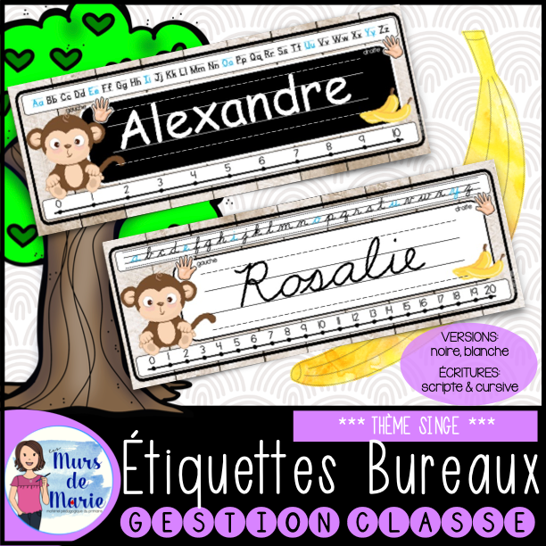 ÉTIQUETTES DE BUREAUX MODIFIABLES (22 MODÈLES)