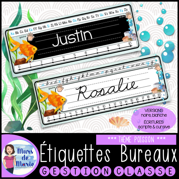 ÉTIQUETTES DE BUREAUX MODIFIABLES (22 MODÈLES)