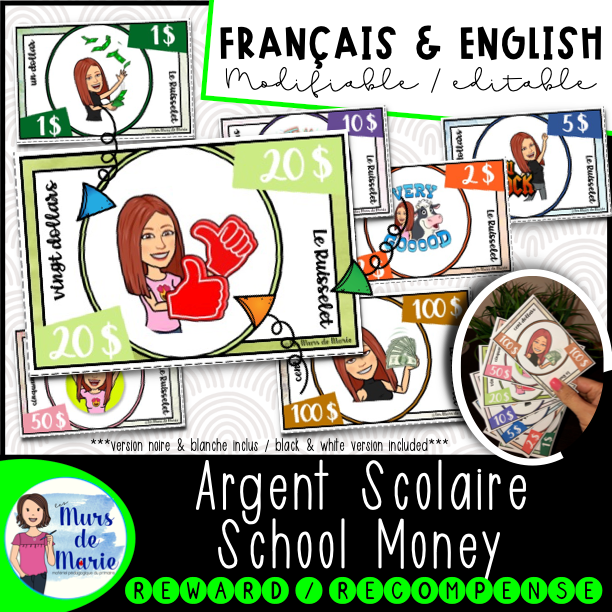 ARGENT SCOLAIRE MODIFIABLE